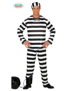 GUIRCA Kostým vězeň - trestanec - zločinec - vel. M (48-50)