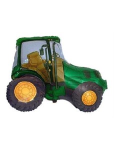 FLEXMETAL Balón foliový 60 cm Traktor - farma - zelený