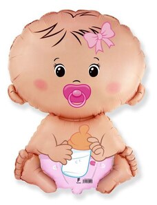 FLEXMETAL Balón foliový Miminko - holka - holčička - Baby shower - 60 cm