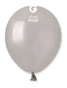 SMART Balónek latexový MINI - 13 cm – Metalický stříbrný, 1 KS