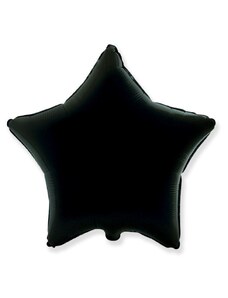 FLEXMETAL Balón foliový 45 cm Hvězda černá