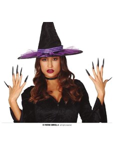 GUIRCA Nehty čarodějnice černé - Halloween - 10 ks