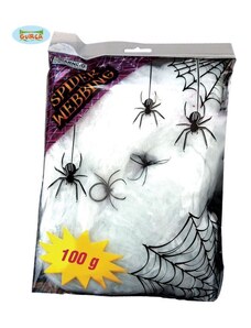 GUIRCA Pavučina bíla 100g + 6 pavouků - Halloween