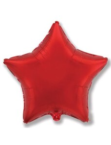 FLEXMETAL Balón foliový 45 cm Hvězda červená