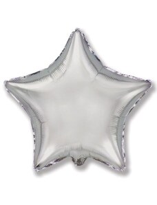 FLEXMETAL Balón foliový 45 cm Hvězda stříbrná