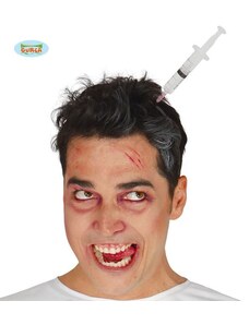GUIRCA Injekční stříkačka v hlavě čelenka - Halloween