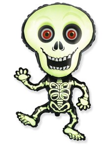 FLEXMETAL Balón foliový Skeleton - Kostra - kostlivec - 82 cm - Halloween - černo-zelený