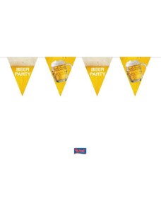 FOLAT Girlanda vlajky Beer Party 600 cm - Oktoberfest / Pivo