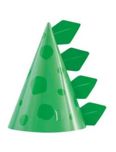 UNIQUE Párty kloboučky zelené - DINOSAURUS - 8 ks