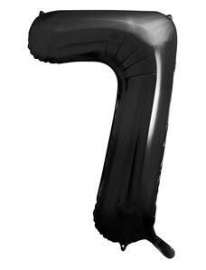 PARTYDECO Fóliové černé číslo 7, 86 cm Black