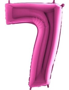 FLEXMETAL Balón foliový číslice RŮŽOVÁ - PINK 102 cm - 7