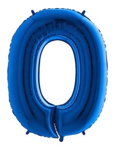 FLEXMETAL Balón foliový číslice MODRÁ - BLUE 102 cm - 0