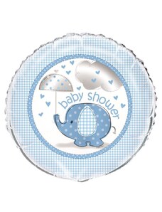 UNIQUE Balón foliový "Baby shower" Těhotenský večírek - Kluk / Boy 45 cm