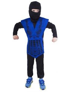 RAPPA Dětský kostým modrý ninja vel. (S)