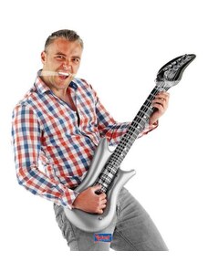 FOLAT Nafukovací kytara stříbrná - rocker -100 cm