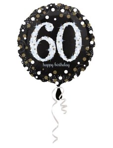 AMSCAN Balón foliový 60 let - Happy birthday - narozeniny - 43 cm