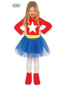 GUIRCA Dětský kostým SUPERGIRL - Superdívka, vel.5-6 let