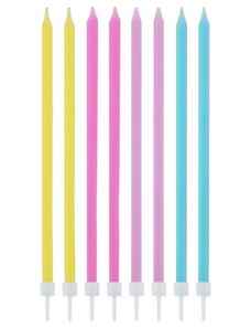 GODAN Narozeninové svíčky - pastelové - makronky - 14,5 cm - 16 ks