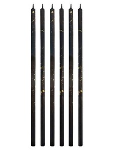 GODAN Narozeninové svíčky černé - 16,5 cm - 6 ks
