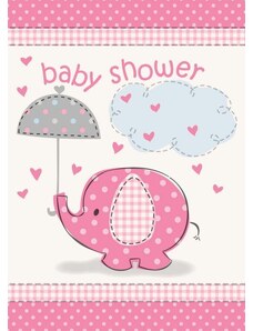 UNIQUE Pozvánky "Baby shower" Těhotenský večírek - Holka / Girl 8 ks