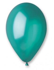 GODAN Balónky metalické 1ks zelené tyrkysové - průměr 26 cm