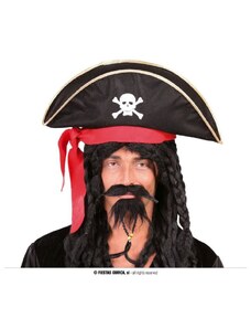 GUIRCA Klobouk kapitán pirát se stuhou dospělý