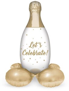 FOLAT Nafukovací fóliový balón šampaňské s podstavcem 86 cm