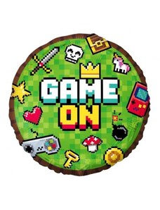 GODAN Balónek foliový GAME ON - Pixel - Minecraft - 45 cm