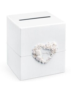 PARTYDECO Box - krabička na blahopřání - srdce - Svatba