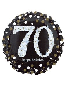 AMSCAN Balón foliový 70 let - Happy birthday - narozeniny - 43 cm