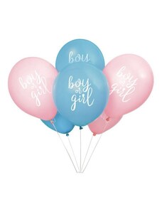 UNIQUE Latexové balónky Gender reveal - Boy or Girl - Kluk nebo holka - 8 ks - 30 cm