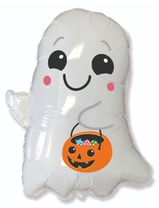 FLEXMETAL Foliový balónek DUCH s dýní - pumpkin - Halloween - Ghost - 90 cm