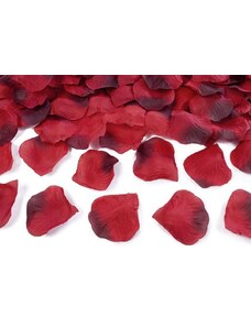 PARTYDECO Okvětní lístky růží textilní - červené 100 ks