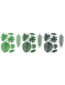PARTYDECO Dekorace Tropické listy Aloha - Hawaj - Hawaii - 21 ks