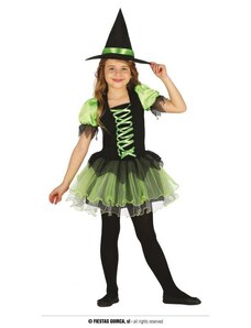 GUIRCA Dětský kostým čarodějnice - Halloween - vel. 7-9 let