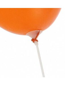 Tyč s kloboučkem na balonek 40 cm - 1ks - barva bílá