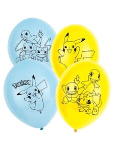 AMSCAN Latexové balónky Pokémon - 28 cm - 6 ks