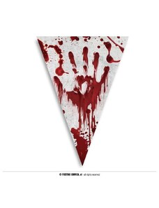 GUIRCA Girlanda krvavé otisky - krev - PVC - Halloween - 300 cm