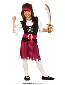 GUIRCA Dětský kostým Pirátka - vel. 5-6 let