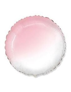 FLEXMETAL Balón fóliový kulatý ombré - růžovobílý - 48 cm
