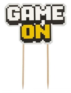 GODAN Dekorace na dort GAME ON - Pixel - Minecraft - 10 cm