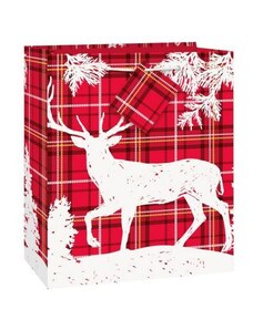 UNIQUE Vánoční dárková taška - jelen - Vánoce - 18 x 22,5 cm