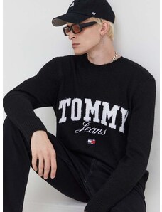 Svetr Tommy Jeans pánský, černá barva