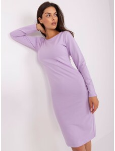 Fashionhunters Světle fialové mikinové šaty se zipem