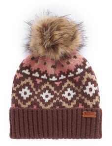 Barbour Claudia Fairisle Beanie — Chocolate