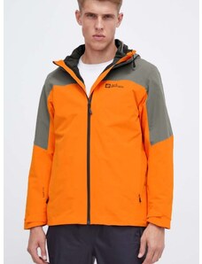 Outdoorová bunda Jack Wolfskin Glaabach 3in1 oranžová barva