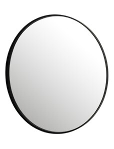 Černé kovové závěsné zrcadlo J-line Debina 80 cm