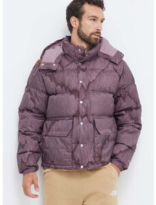 Péřová bunda The North Face pánská, fialová barva, zimní