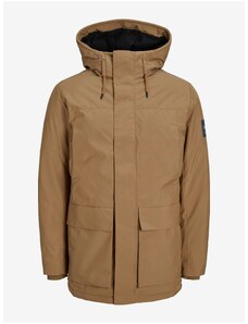 Hnědá pánská zimní parka Jack & Jones Rob - Pánské