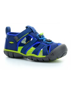 Keen Seacamp II Blue depths/chartreuse (CNX) barefoot sandály